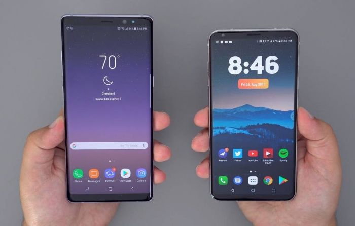 v30 vs note 8 software